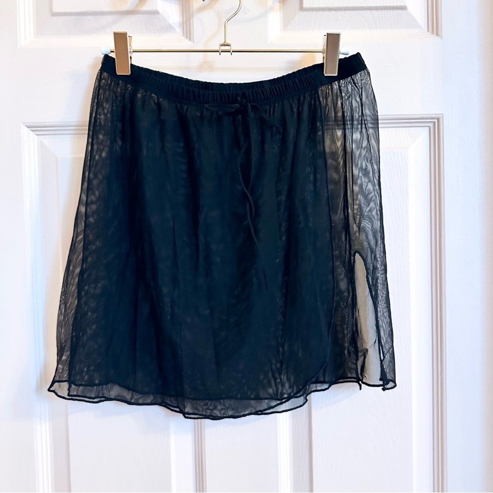 Black J Valdi mesh skirt